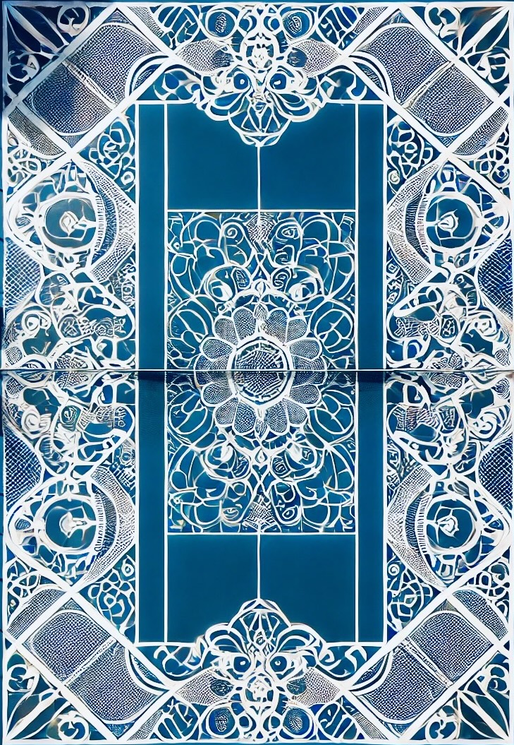 Moorish tile panel